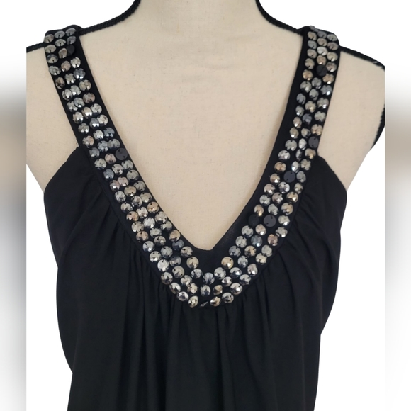 NWT: Black Dress with Jeweled Embellishments at Neckline- Size XL - Picture 2 of 9